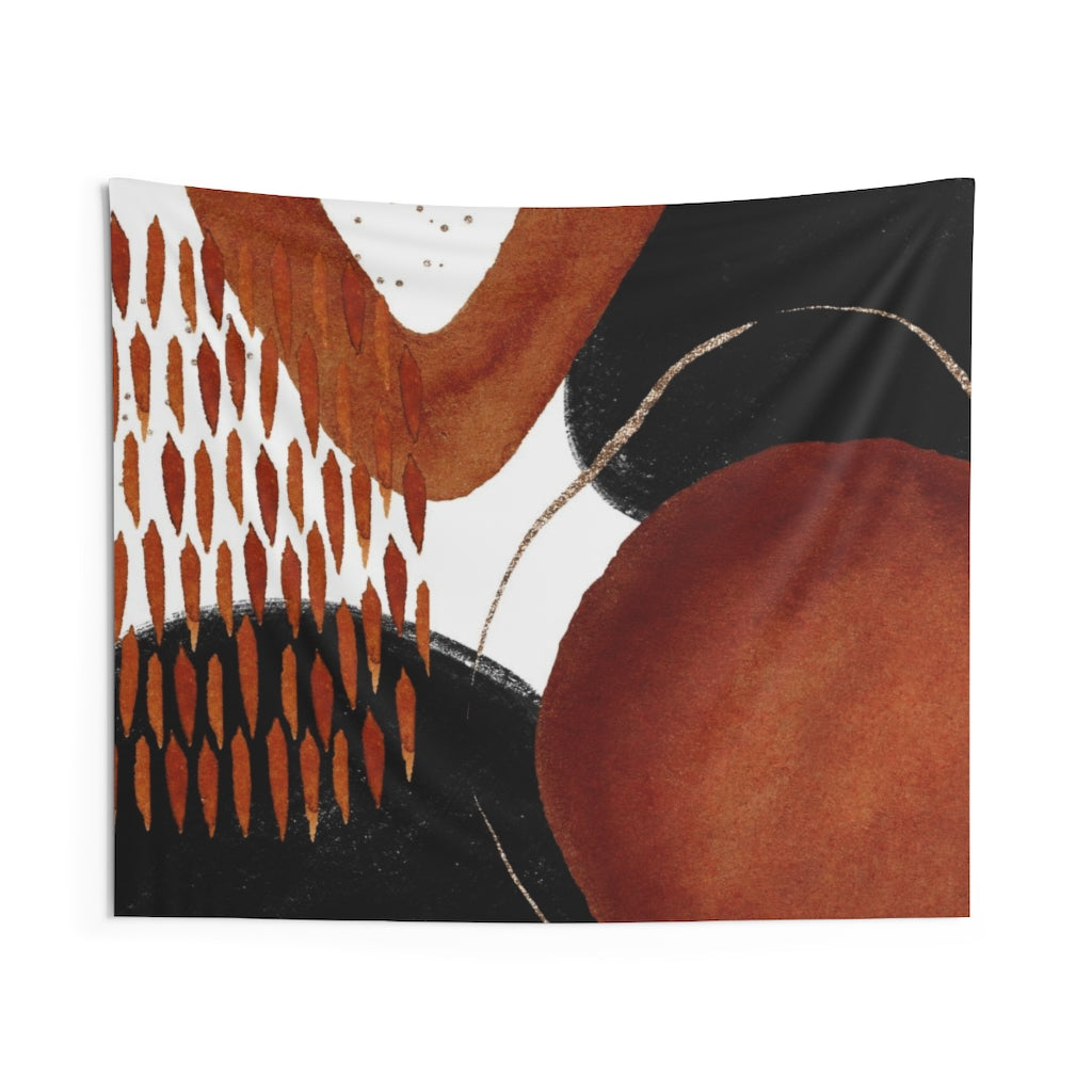 Abstract Tapestry | Rust Black White