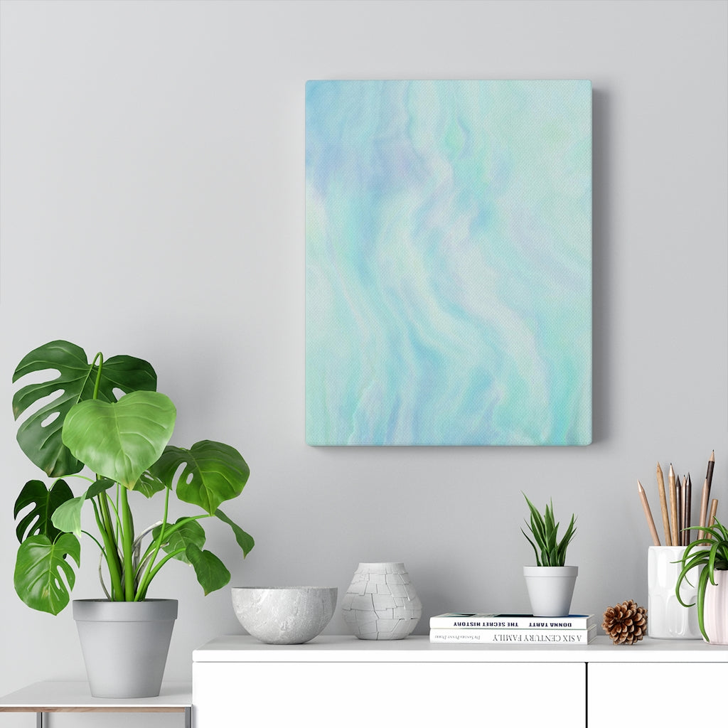 ABSTRACT WALL CANVAS ART | Blue Teal Purple