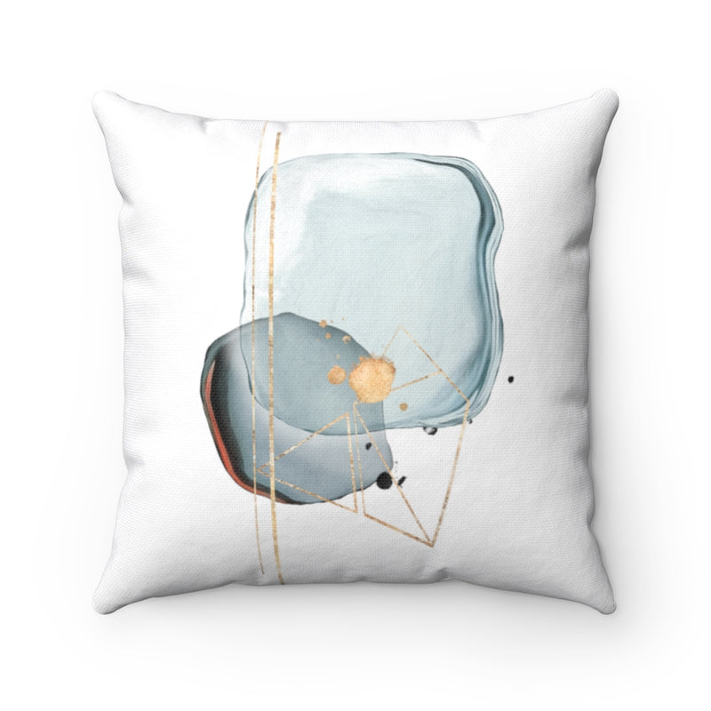Abstract Boho Pillow Cover | Teal Blue Gold