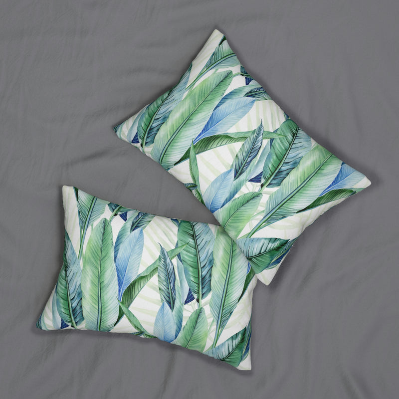 Boho Lumbar Pillow | Jungle leaves