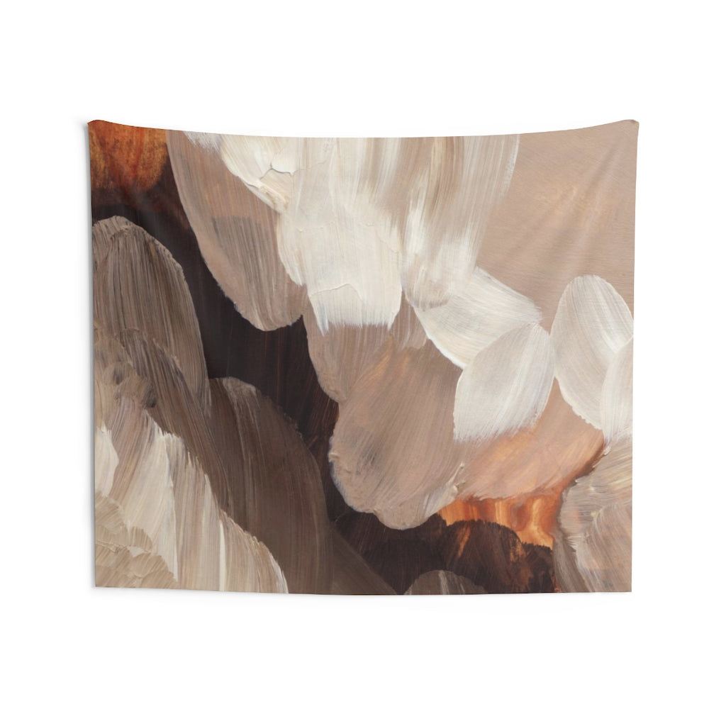 Abstract Tapestry | Cream Beige Orange Brown