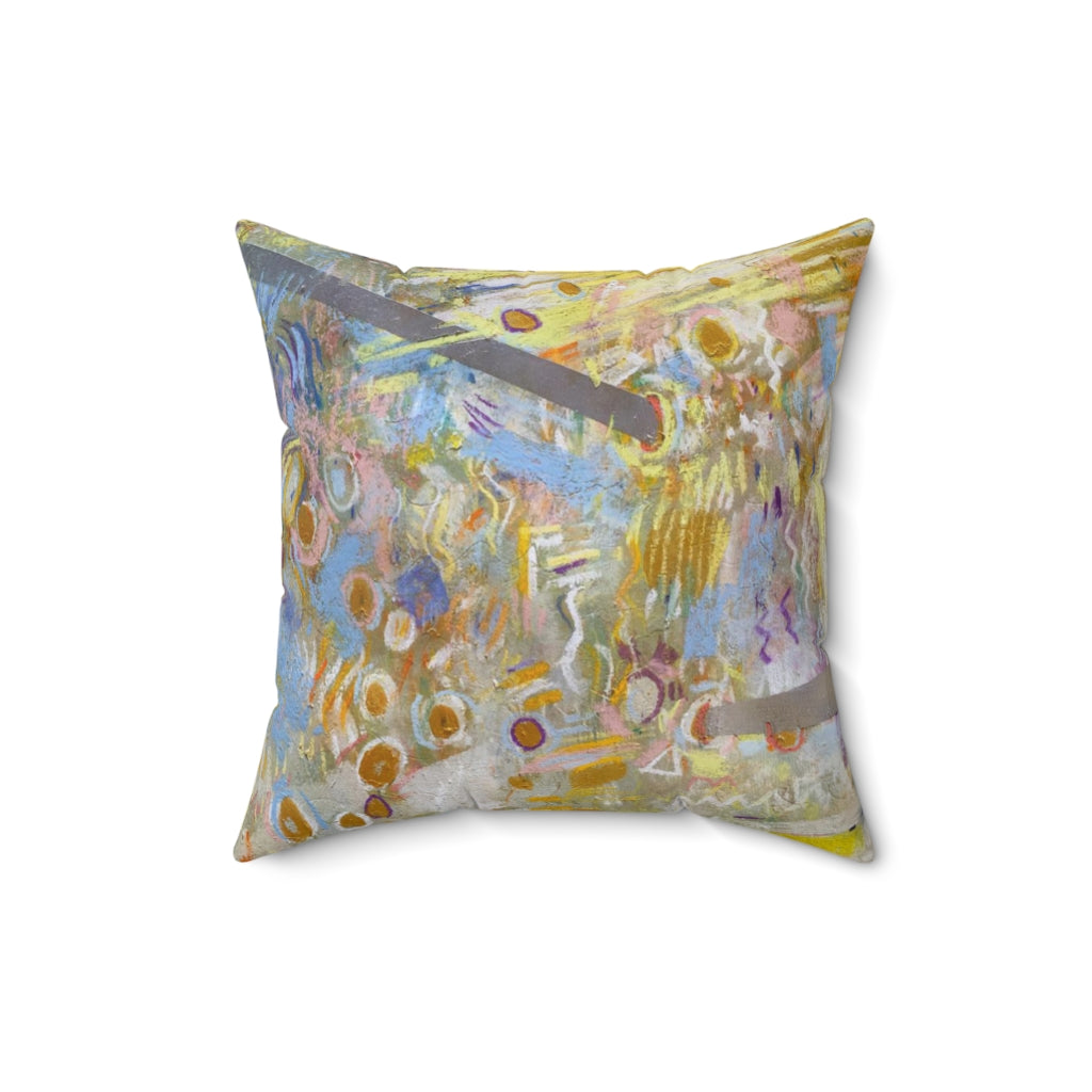 Abstract Pillow Cover | Beige Blue