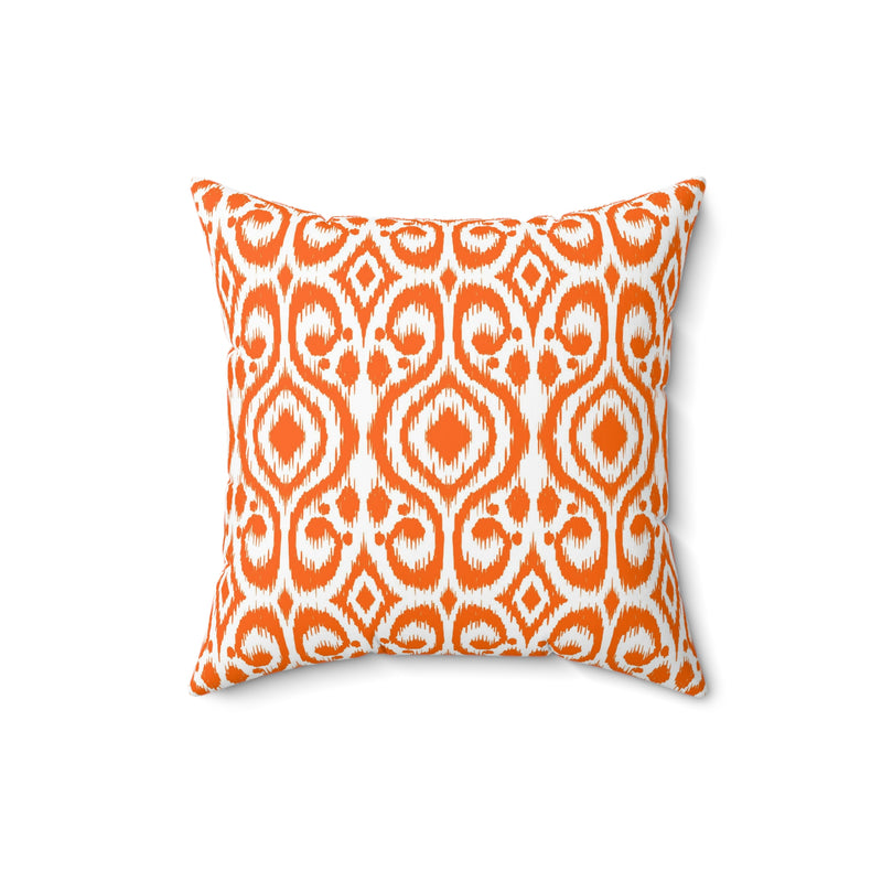 Folklore Pillow Cover | Orange  White Tribal