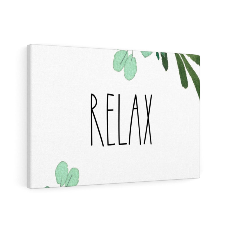 WITH SAYING WALL CANVAS ART | White Green | Relax