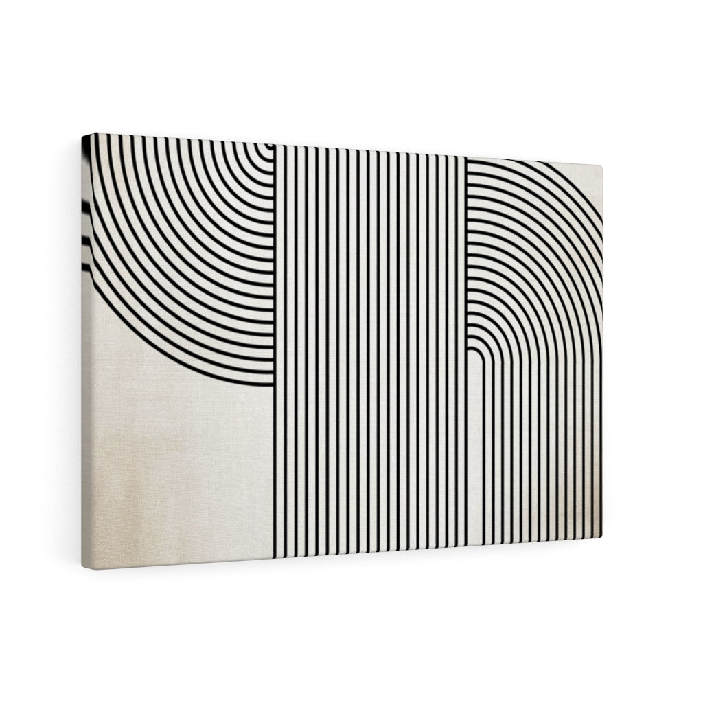 ABSTRACT WALL CANVAS ART | Beige Black