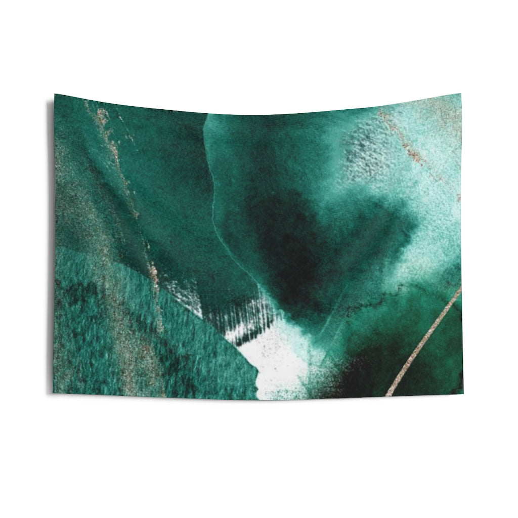 Abstract Tapestry | Emerald Green White