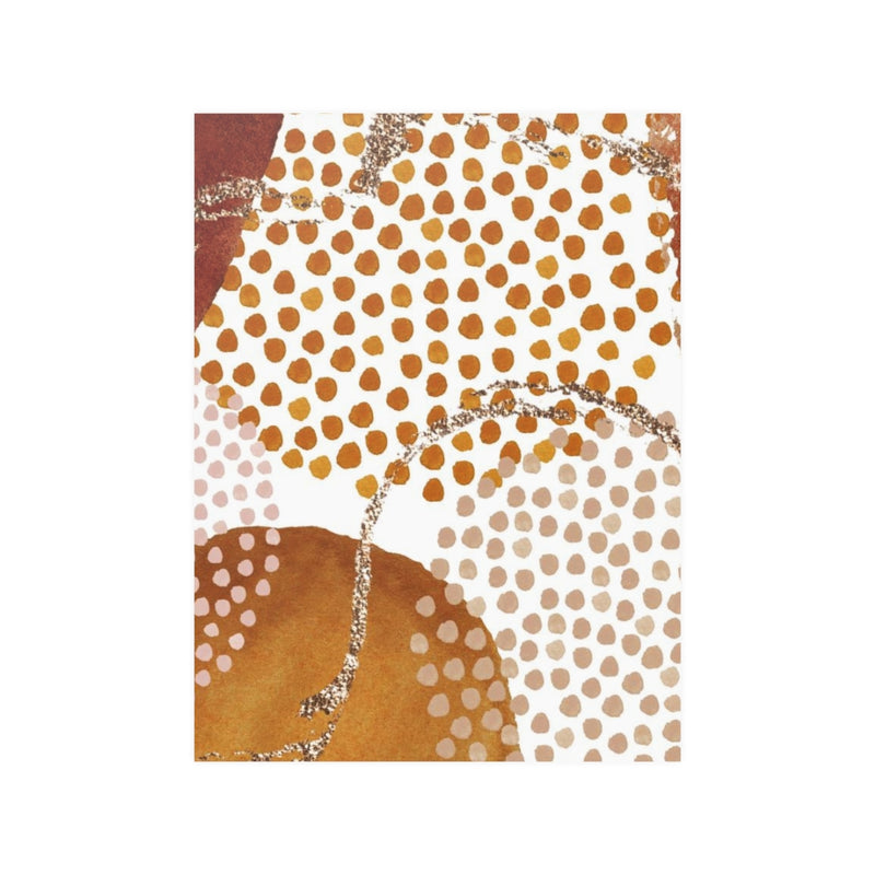 Abstract Boho Art Prints | Burnt Orange Gold