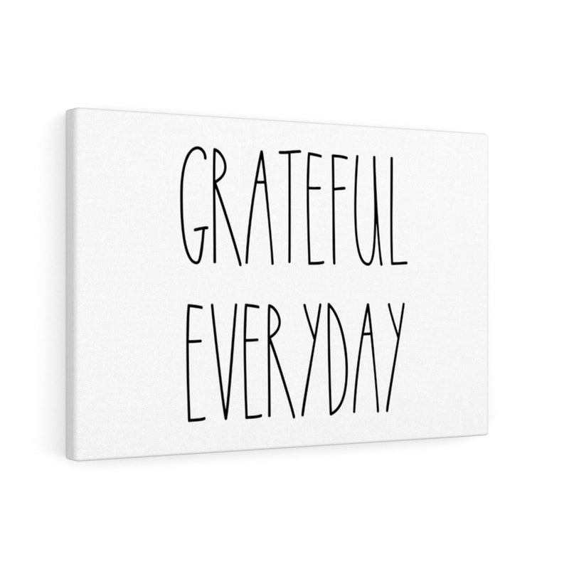 WITH SAYING WALL CANVAS ART | Black White | Grateful Everyday