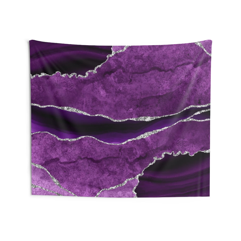 Abstract Tapestry | Purple Silver