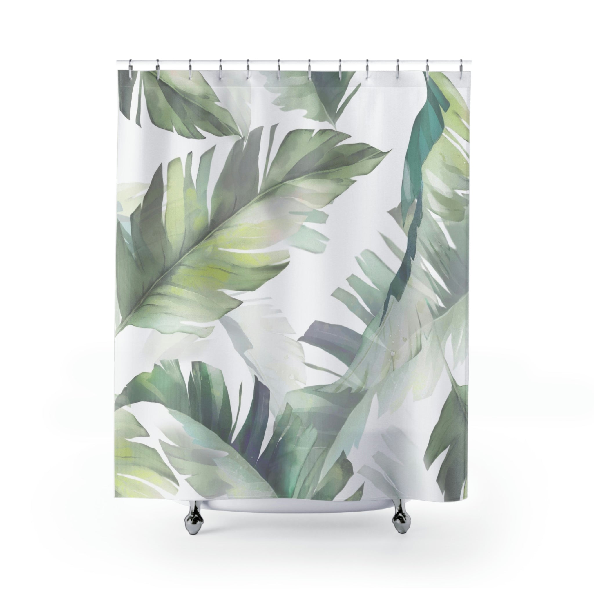 modern boho fabric shower curtain