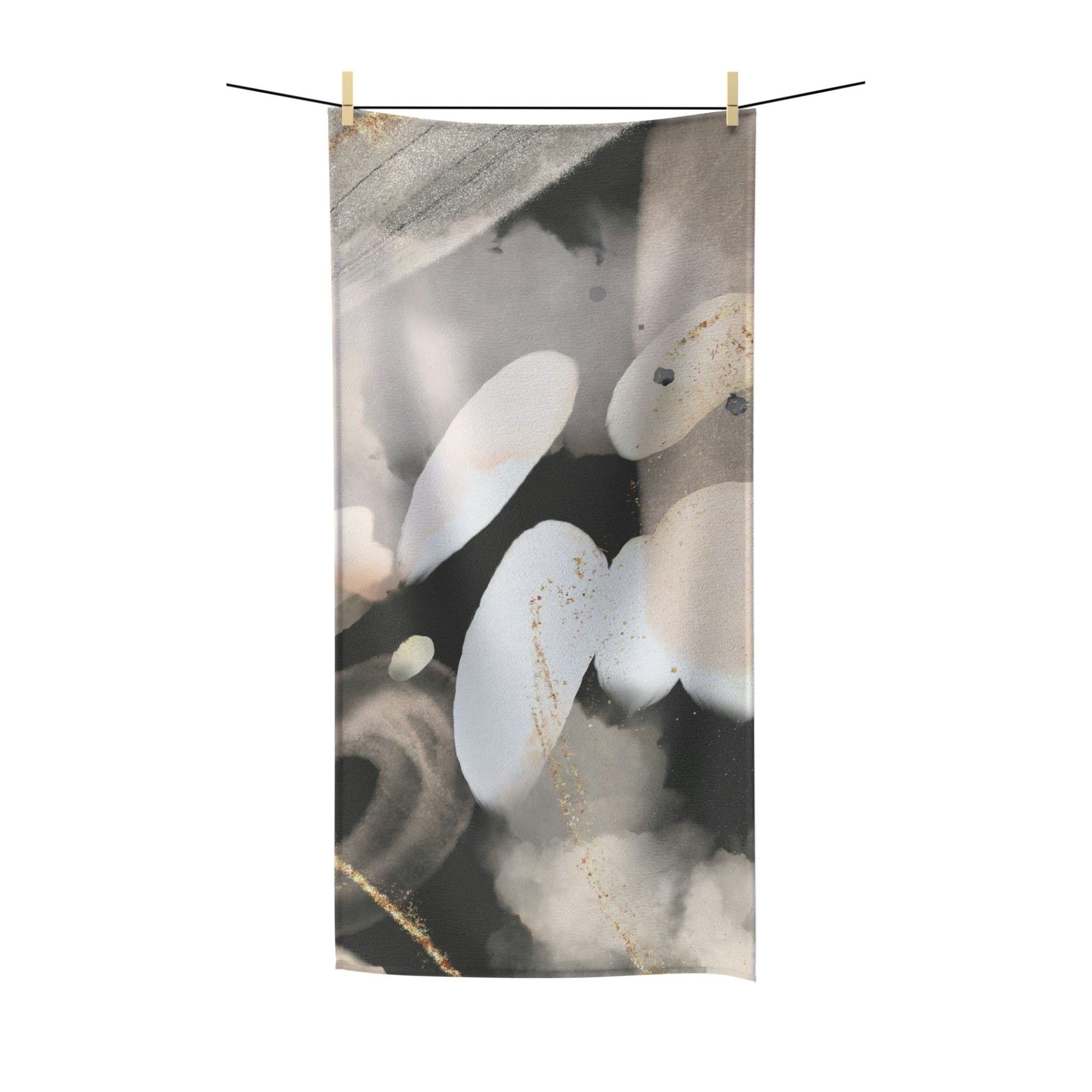 Bath Towel | Beige Ombre, Black Gray