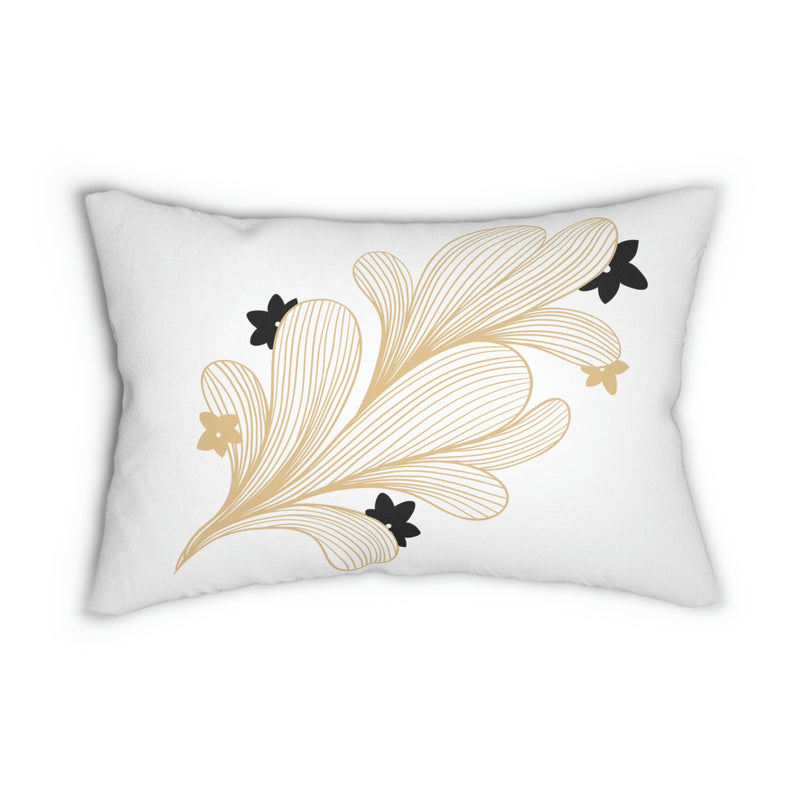 Abstract Floral Lumbar Pillow