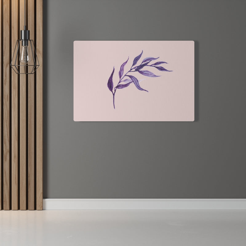 FLORAL WALL CANVAS ART | Blush Pink Purple