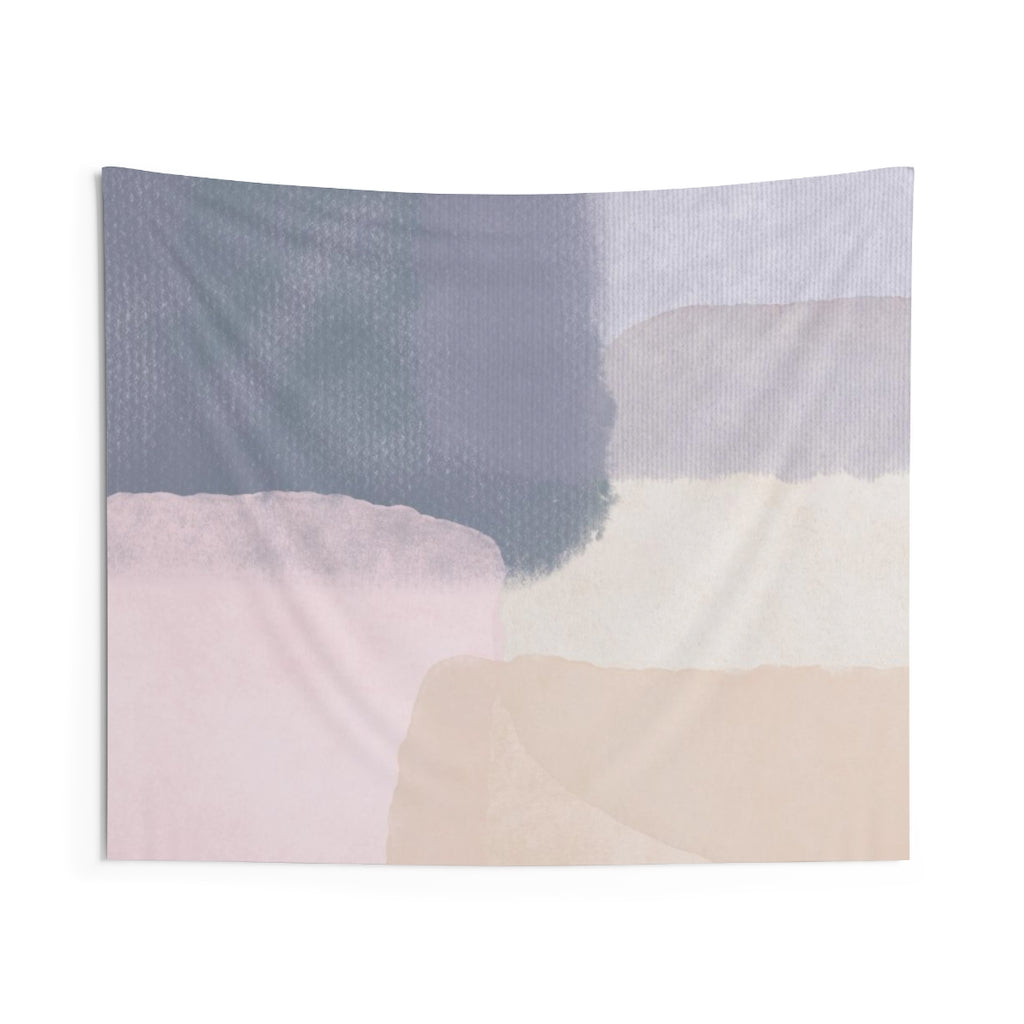 Abstract Tapestry | Pastel Purple Beige Pink