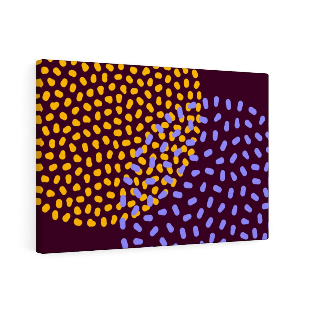 Abstract Canvas Art | Purple Yellow