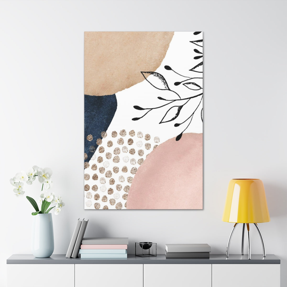 Abstract Wall Canvas Print | Hygge Blush Pink