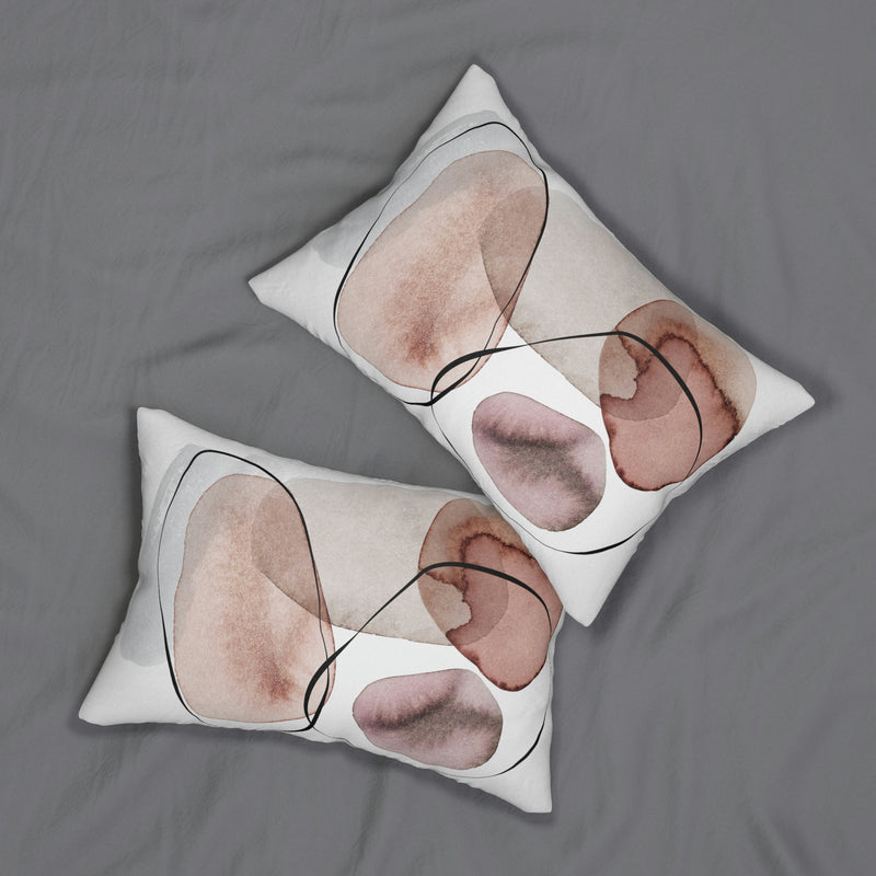 Abstract Lumbar Pillow | Pastel Ombre