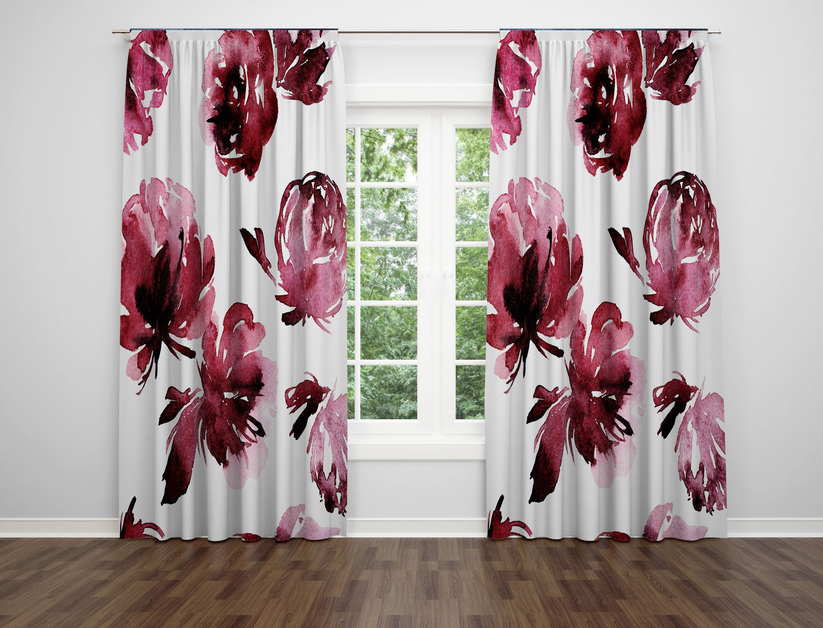 modern abstract, unique window curtains