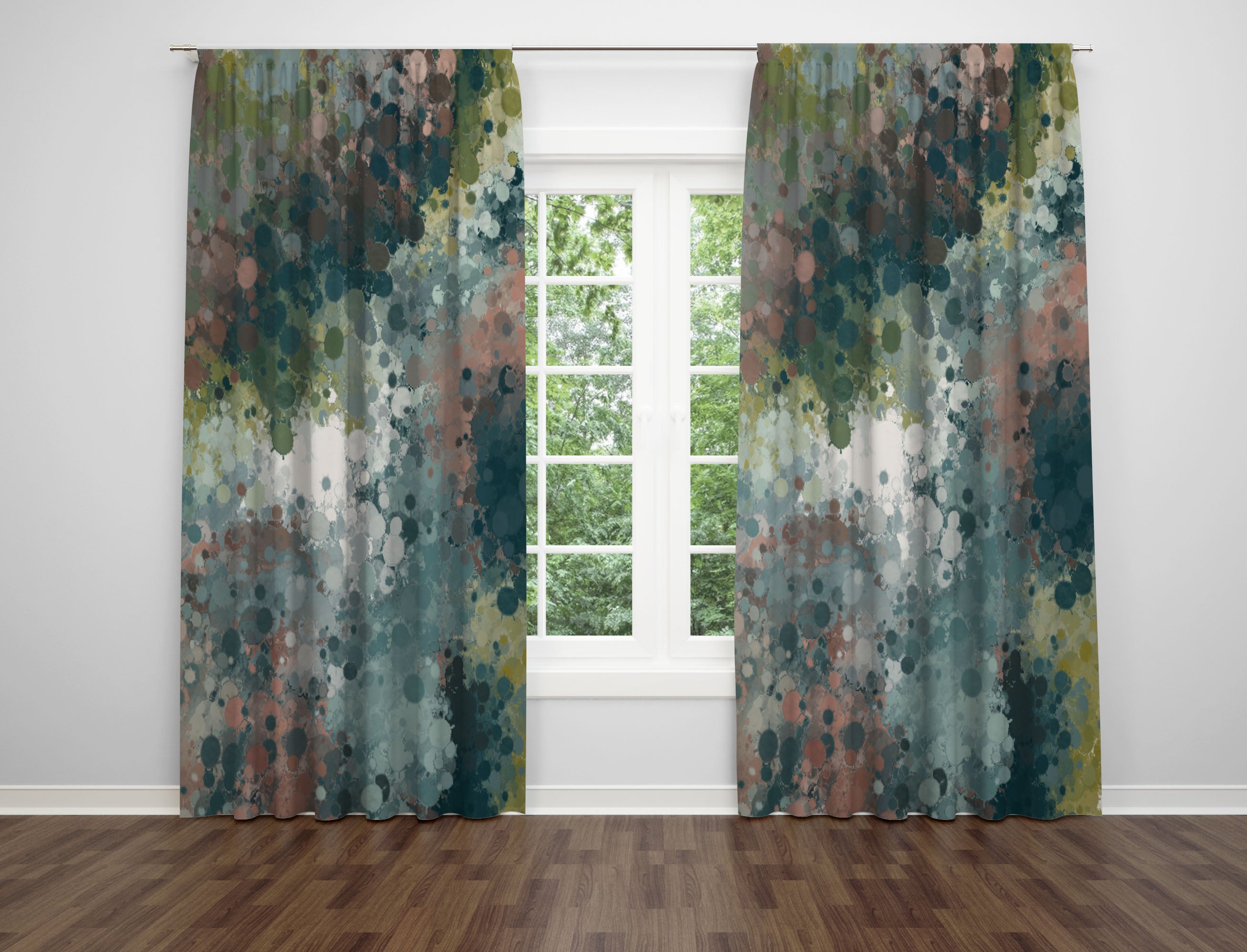 modern abstract, unique window curtains