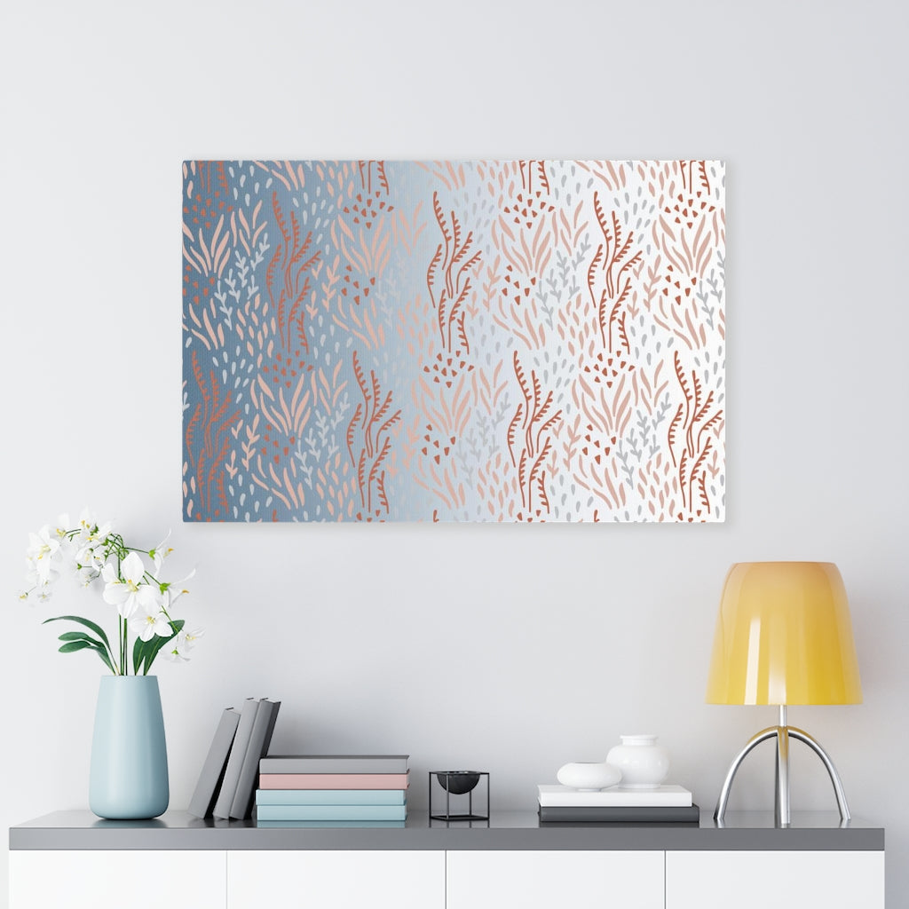 FLORAL CANVAS ART | Blue Ombre