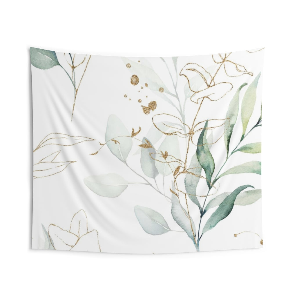 Floral Tapestry | White Green Gold