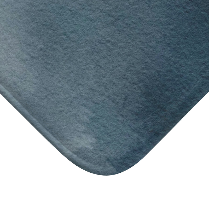 Abstract  Bath, Kitchen Mat | Navy Blue Ombre Gradient