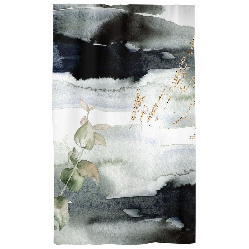 Abstract Window Curtains | Gray Ombre