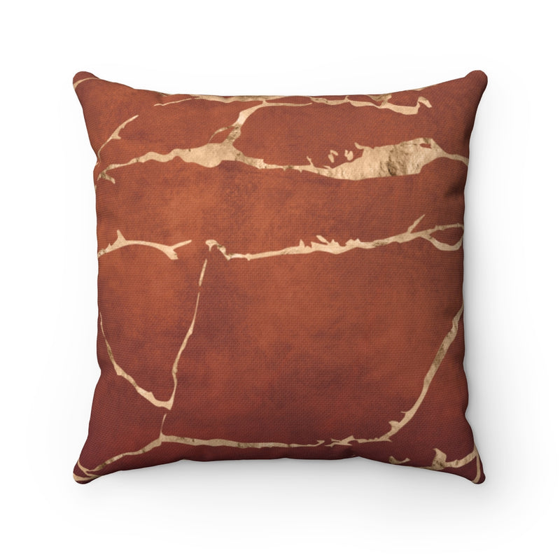 Abstract Boho Pillow Cover | Rustic Gold