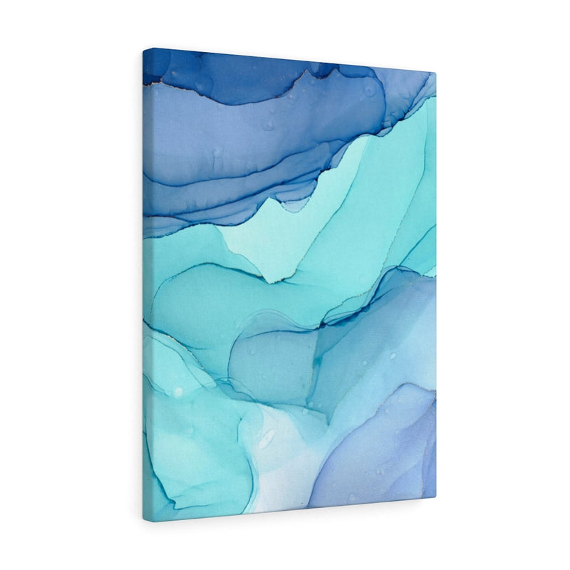 Abstract Canvas Art | Teal Blue