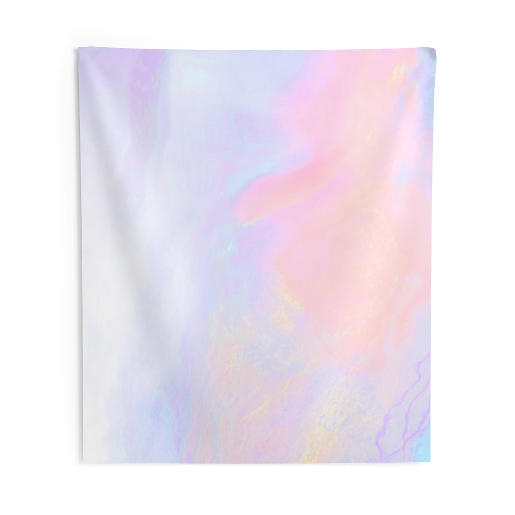 Abstract Tapestry | Pastel Pink White Purple Teal