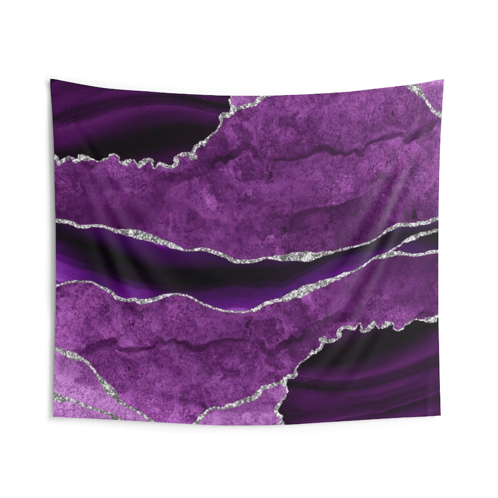 Abstract Tapestry | Purple Silver