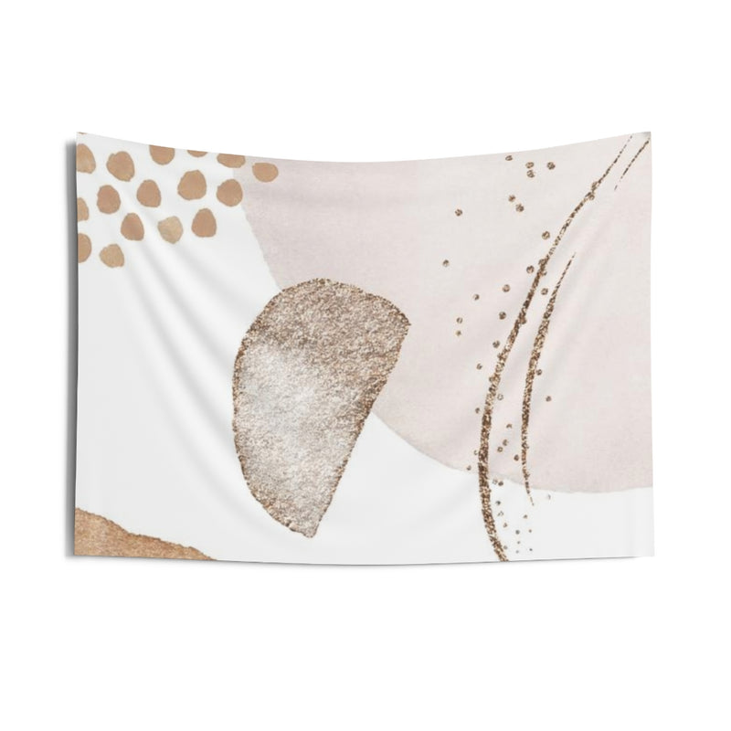 Abstract Tapestry | White Beige Gold