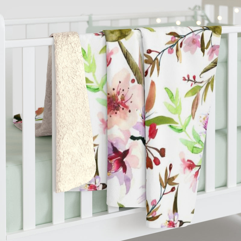 Floral Comfy Blanket | Lavander Cherry Blossom