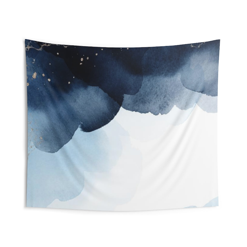 Abstract Tapestry | Indigo Blue White