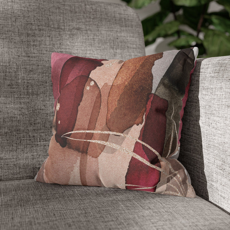 Copy of Boho Pillow Cover | Abstract Navy Blue, Blush Pink White