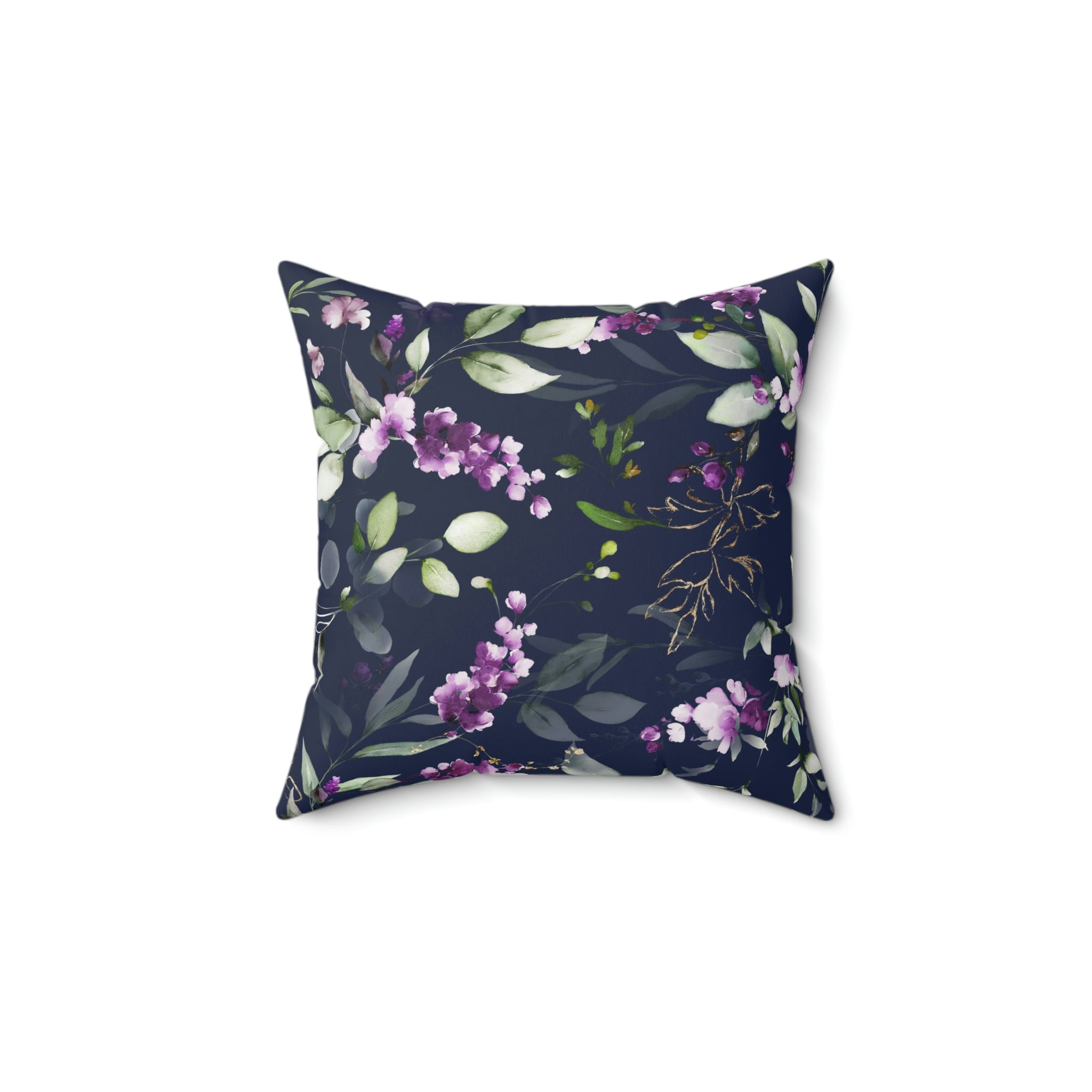 Pillow Cover | Navy Lavender Spring Garden