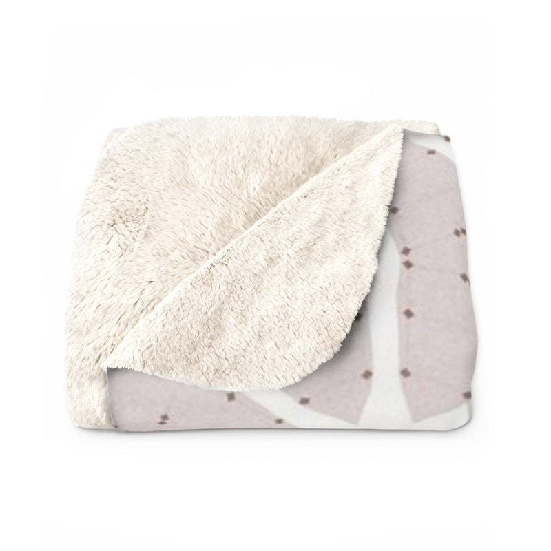 Beige Pattern Comfy Blanket | Beige Cream Art Deco