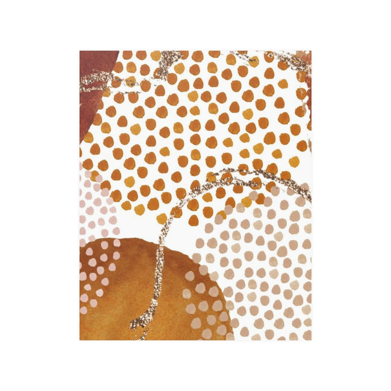 Abstract Boho Art Prints | Burnt Orange Gold