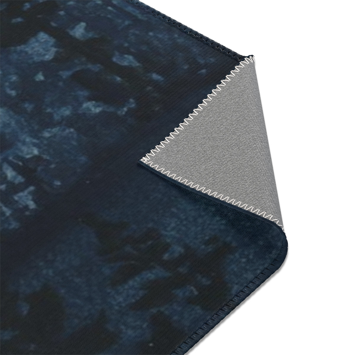 Landscape Area Rug | Indigo Blue Watercolor Mountains