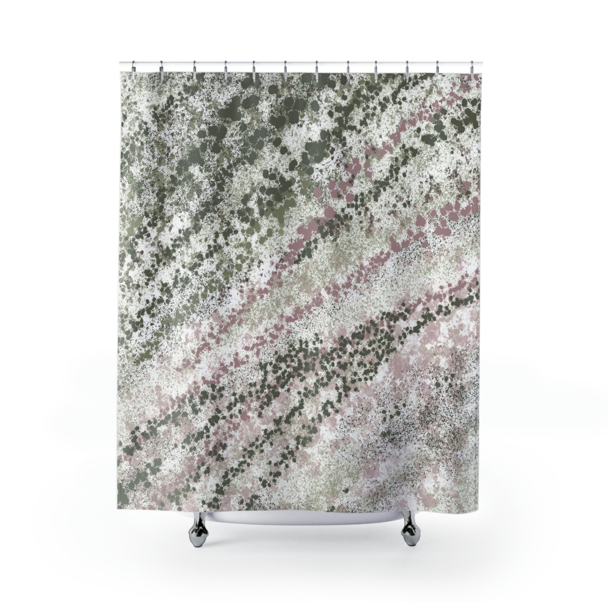 modern boho fabric shower curtain