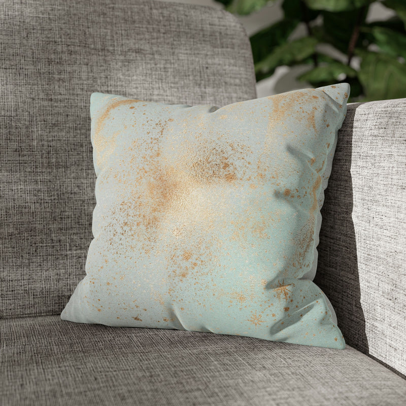 Abstract Pillow Cover | Mint Green Blue Beige