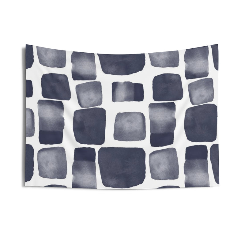 Abstract Tapestry | Navy Blue White