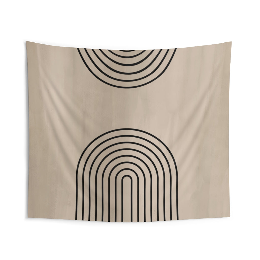 Abstract Tapestry | Black Beige