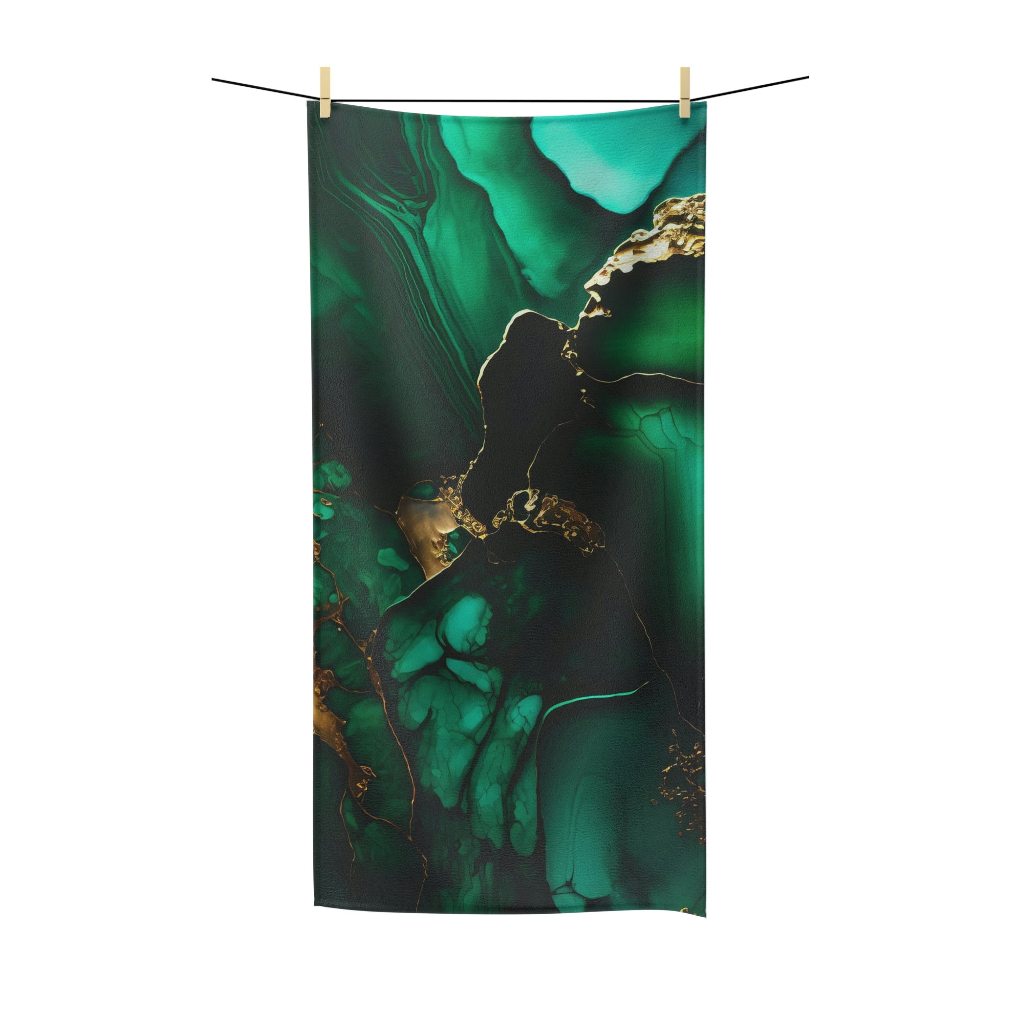 Jade Green, Earthy Ombre Bath Towel