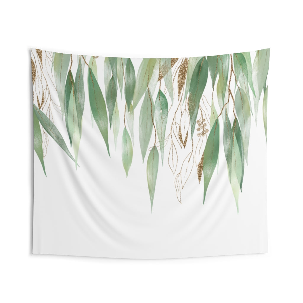 Floral Tapestry | Green Gold White