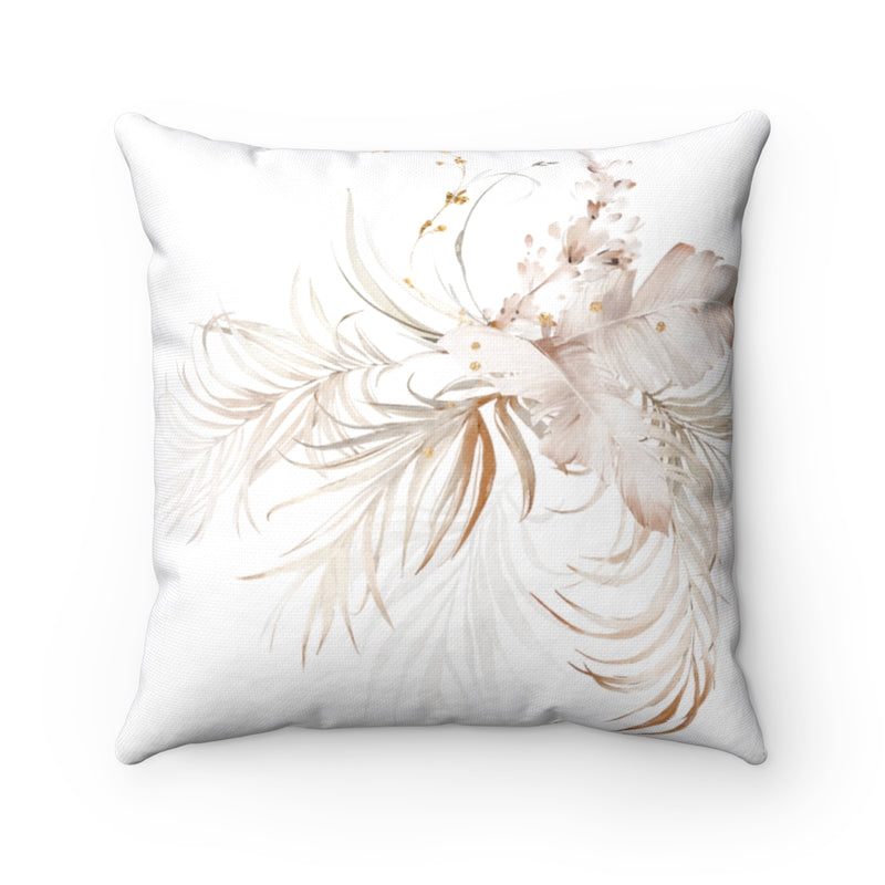 Floral Boho Pillow Cover | Beige Cream Tropical Botanical