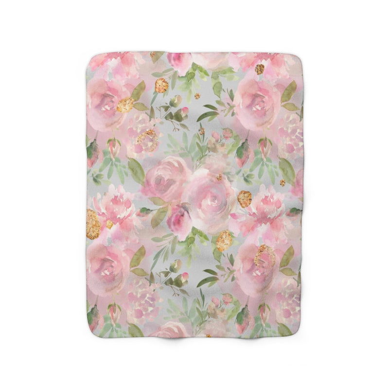 Floral Comfy Blanket | Blush Pink Roses