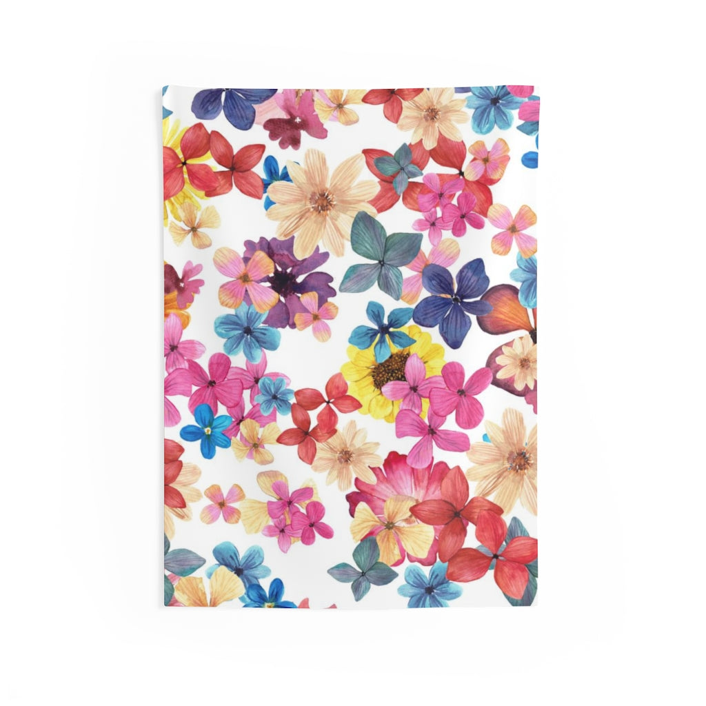 Floral Tapestry | Rainbow White Assorted Flowers