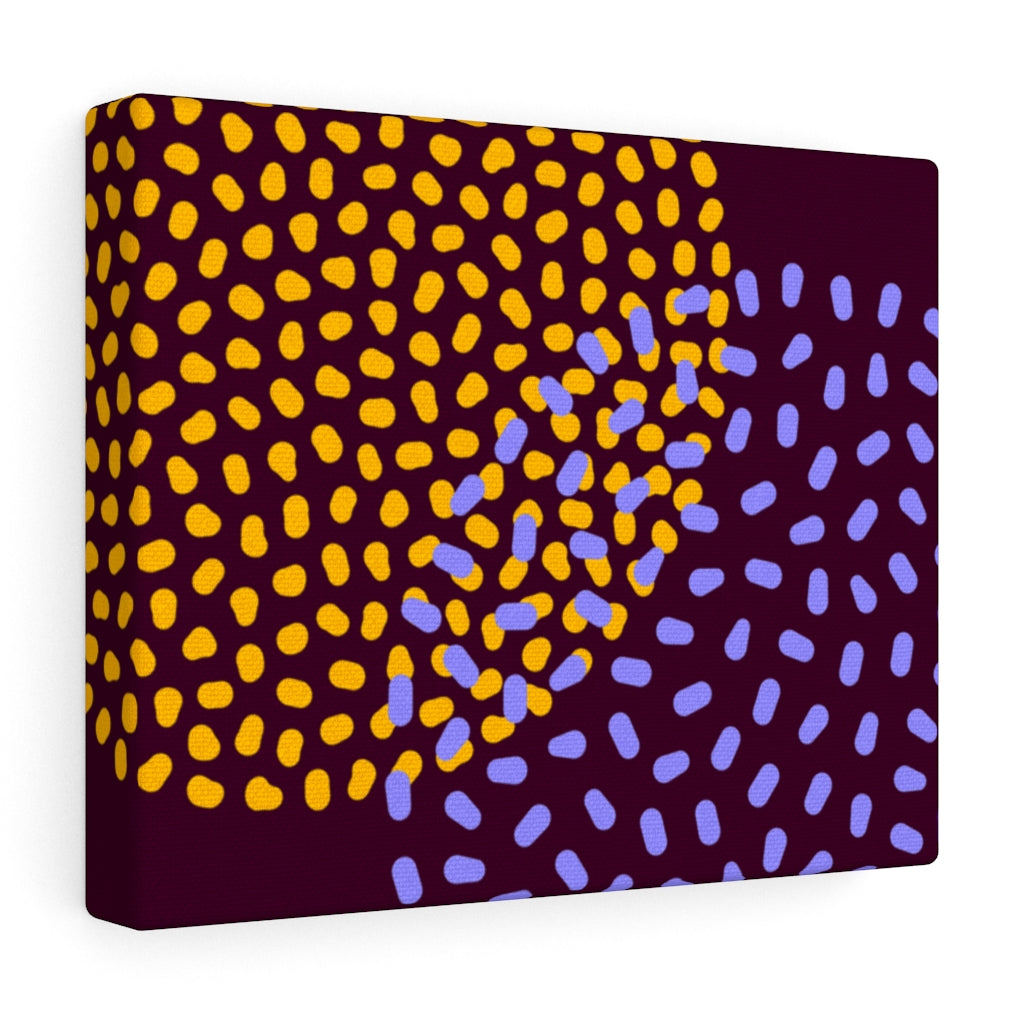 Abstract Canvas Art | Purple Yellow