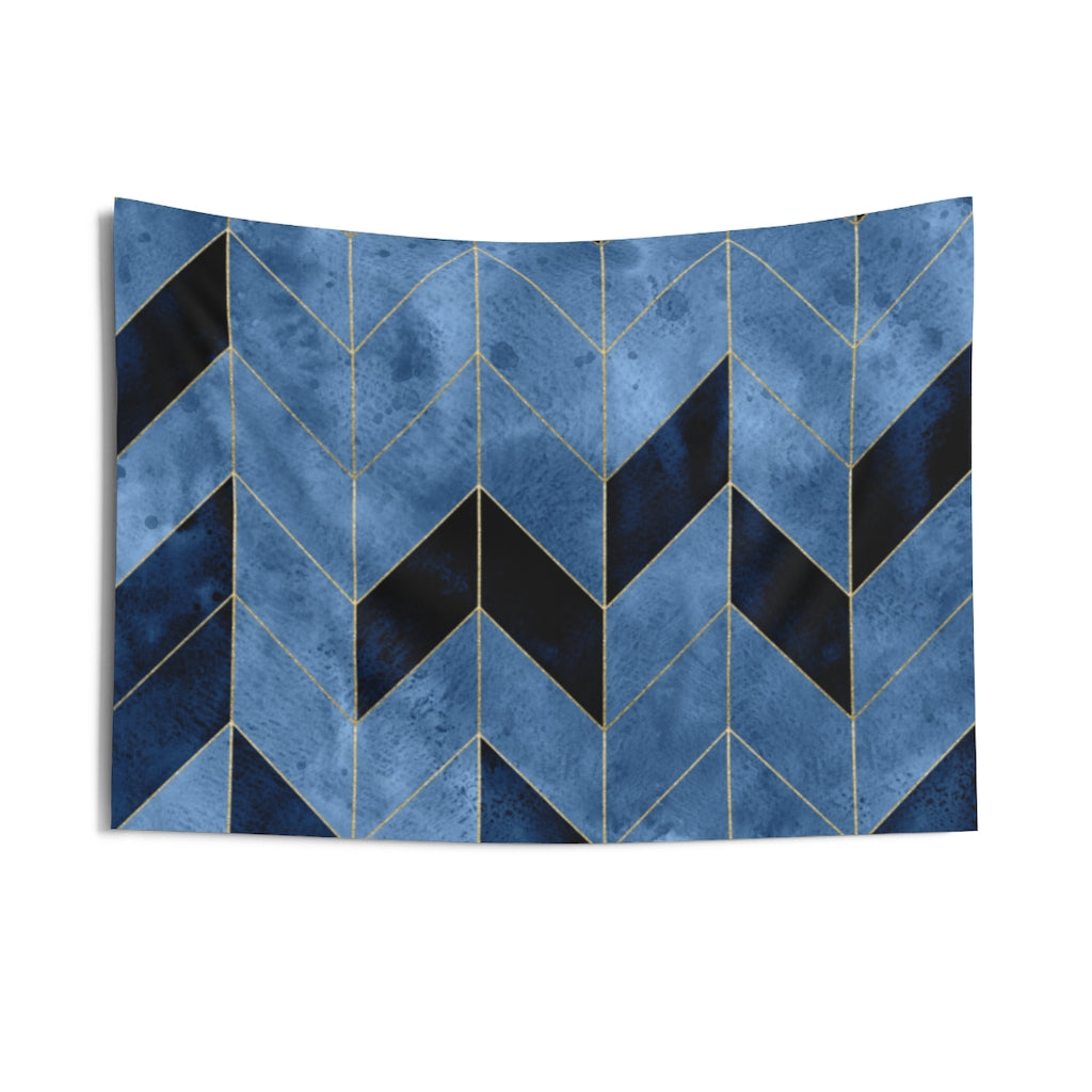 Abstract Tapestry | Royal Blue Gold